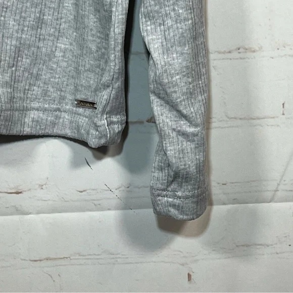 Tahari Scoop Neck Ribbed Top Womens Size XL Gray Long Sleeve Pullover Knit - Picture 8 of 10